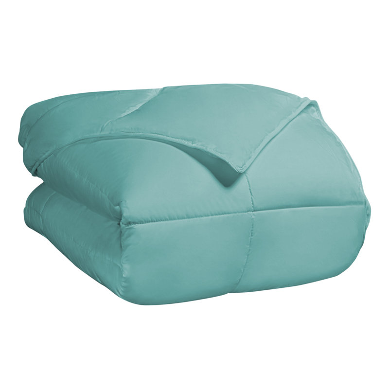 Superior Classic Comforter Reversible Medium Weight Down Alternative Bedding, Turquoise, Twin XL Comforter
