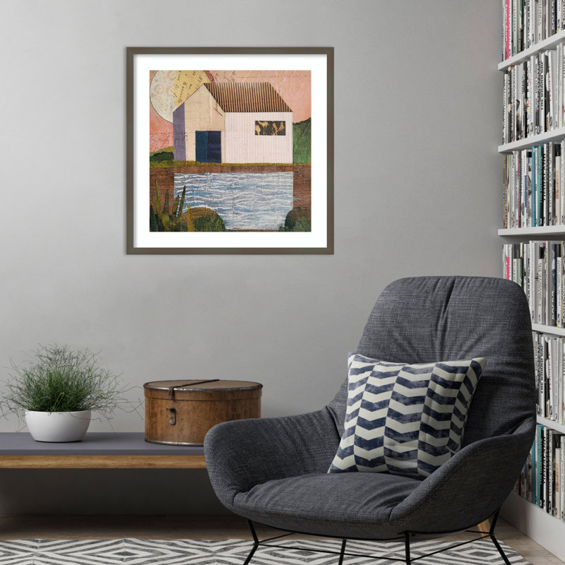 «Small House V» par Susan Savory, impression sur bois encadrée, H 25 po x l 25 po