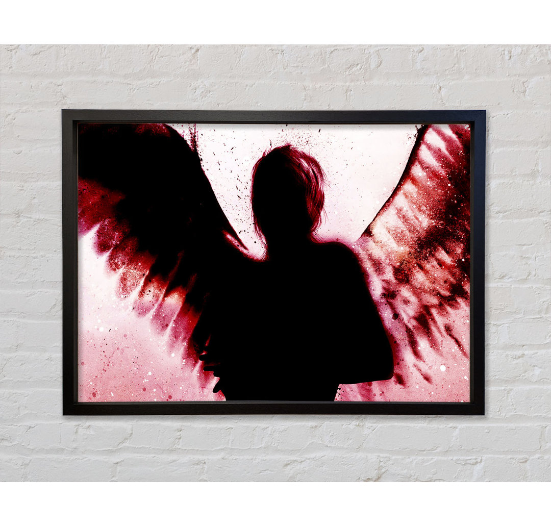 Angels In The Night Red - Einzelne Bilderrahmen Kunstdrucke auf Leinwand