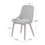 Chaise d'appoint rembourrée grise Tallapoosa-745233133