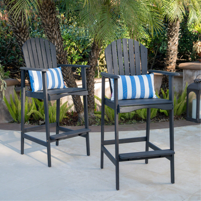 Wood , Dark Gray, Of 2 - Make Your Garden More Relaxing And Inviting In Gray For Patio. Strong Seating. Water Frame. Handmade. 49.99 Tall, 24.93 Wide & Deep. 43.33 Lb. Assembly Required. Tools