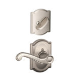 Flair Interior Lever and Single Cylinder Deadbolt Thumbturn Set (Exterior Portion Sold Separately)