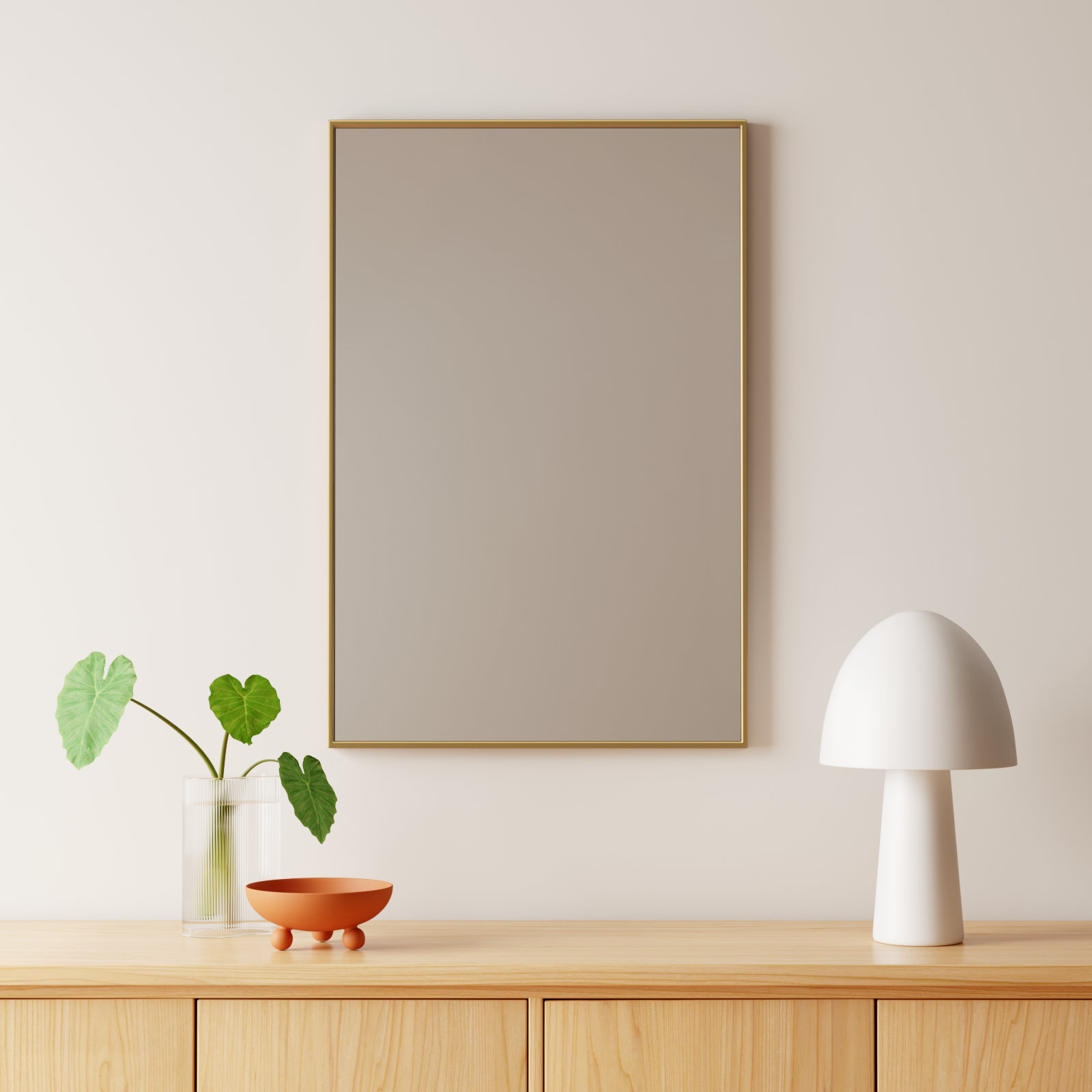 Sabine Accent Mirror, 36" x 24", Brass