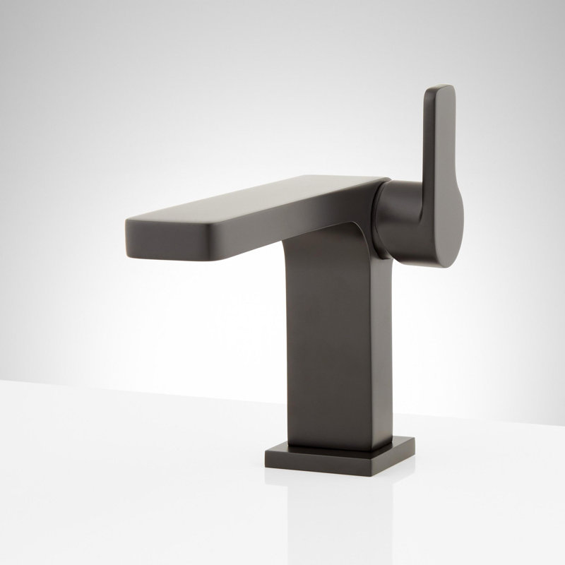 Hibiscus 1.2 GPM Single Hole Bathroom Faucet, Matte Black