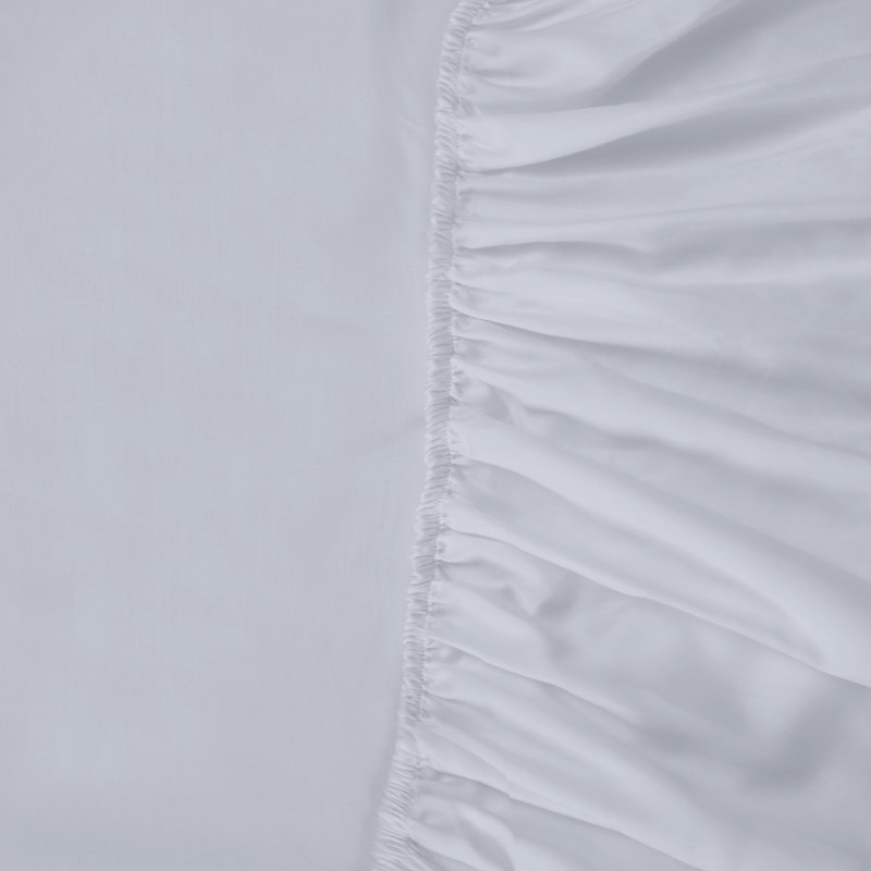 Drap-housse 100% coton percale 300 fils Percale, Drap-housse de taille très grand, Blanc