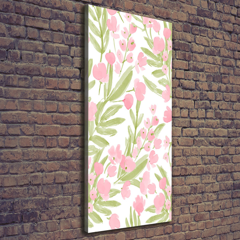 Pink Flowers - Wrapped Canvas Print