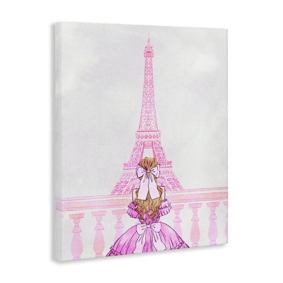 Pink Gown & Eiffel Tower Canvas, design by Ziwei Li