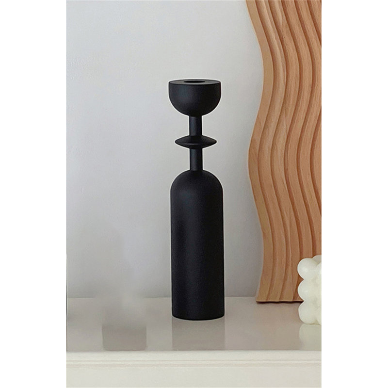 Chandelle de table en bois H 8,66 po
