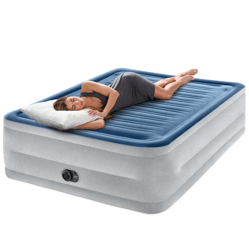 Intex: Matelas gonflable Dura-Beam Deluxe Comfort - pelucheux - 22 po - pompe électrique intégrée, capacité de 600 lb