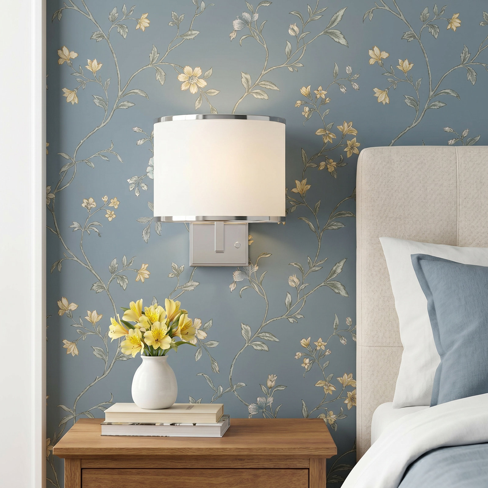 Cobblefield Single Light Dimmable Swing Arm Sconce, Polished Nickel
