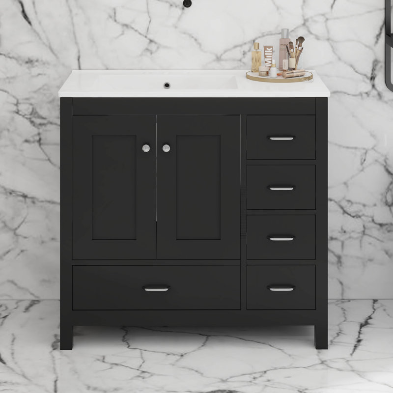Meuble-lavabo 36 po avec lavabo, meuble-lavabo 36 po avec lavabo, Noir