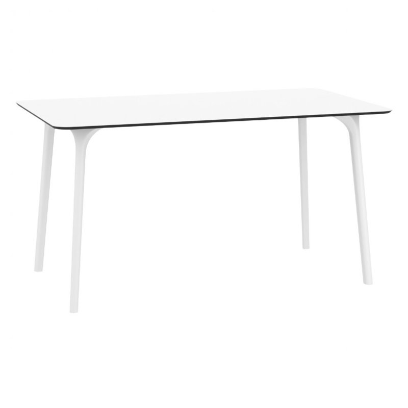 Table de salle à manger Burt, Blanc