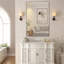 Miroir de salle de bain rectangulaire moderne avec cadre, miroir mural pour salle de bain salon chambre à coucher
