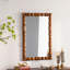 Miroir mural rétro en bois sculpté