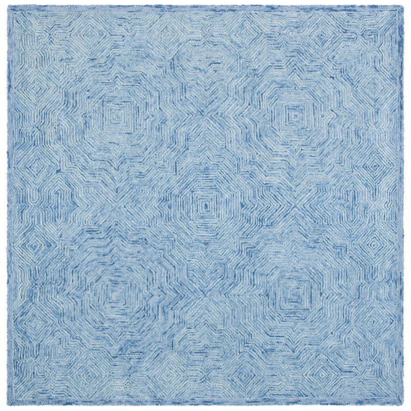 Ahmonie Hand Tufted Wool Abstract Rug, Square 6'