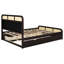 lit plateforme pour grand lit double avec lit gigogne et espace de rangement supplémentaire