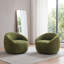 Fauteuil demi-tonneau pivotant rembourré-126445241