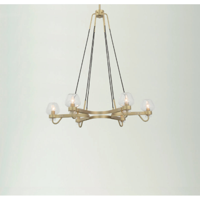 Lustre en forme de boule de lumière sculptée en forme de bougie Keneth, 50” Length x 50” Width x 90” Height, Vert