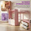 Lit superposé simple à économie d'espace AVELOR avec 4 tiroirs de rangement, garde-robe intégré et bande lumineuse, panneaux perforés personnalisés pour les chambres d'enfants-1374018426