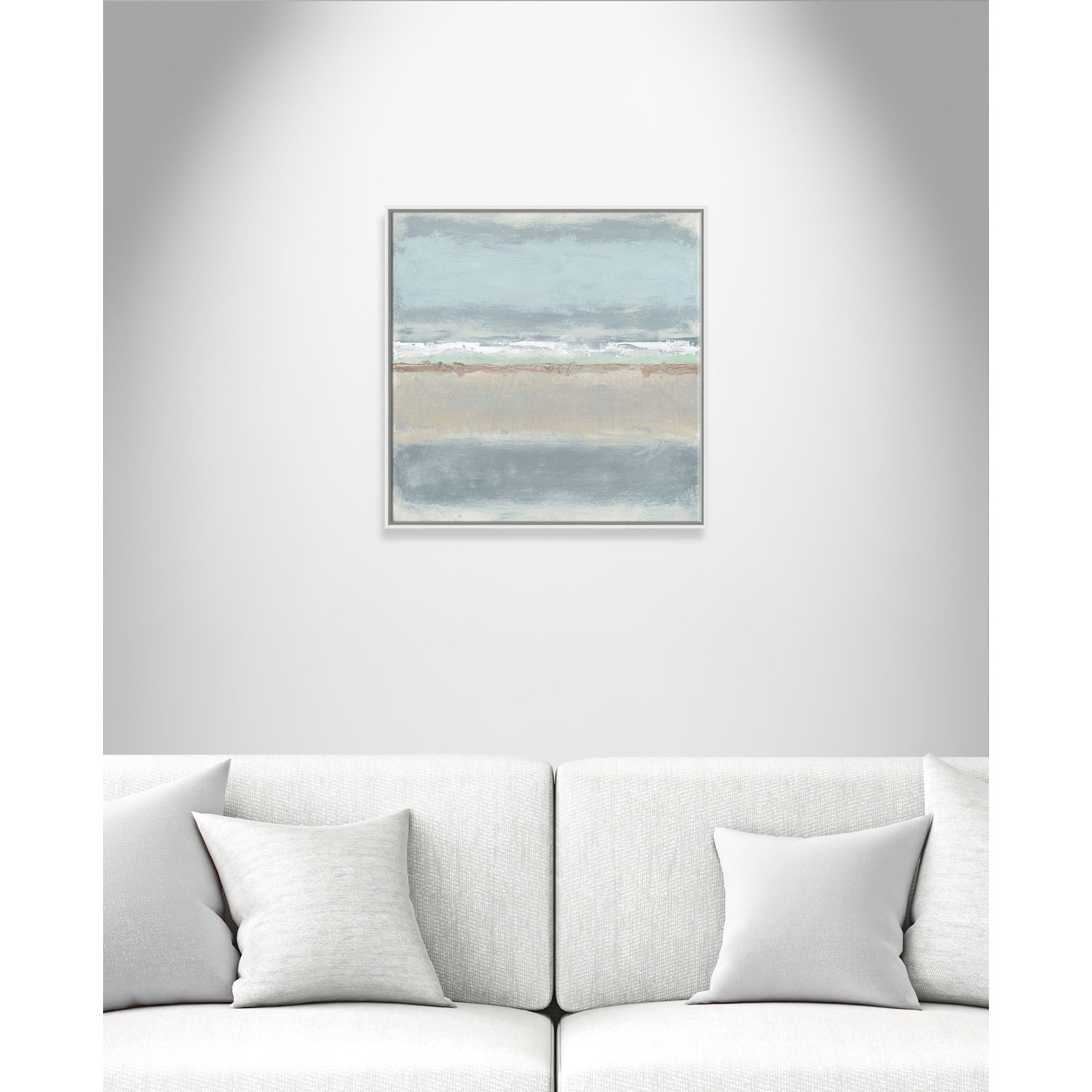 Dandelion "Serenity II" Painting by Filippo Ioco, White, 30" H x 30" W x 2" D