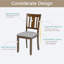 Upholstered Side Chair Set of 4 with Solid Rubber Wood Frame, Brown Finish, 17W x 20D x 36H in, for Dining Room and Kitchen