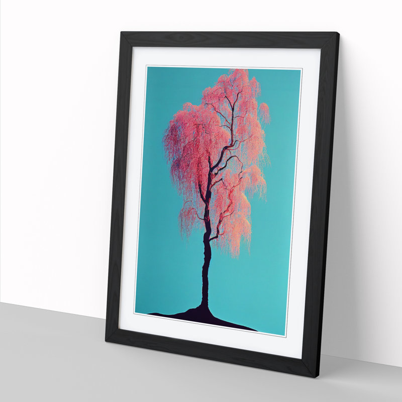 Tree Pretty In Pink - Single Picture Frame Print, Black, 64cm H x 46cm W x 2cm D
