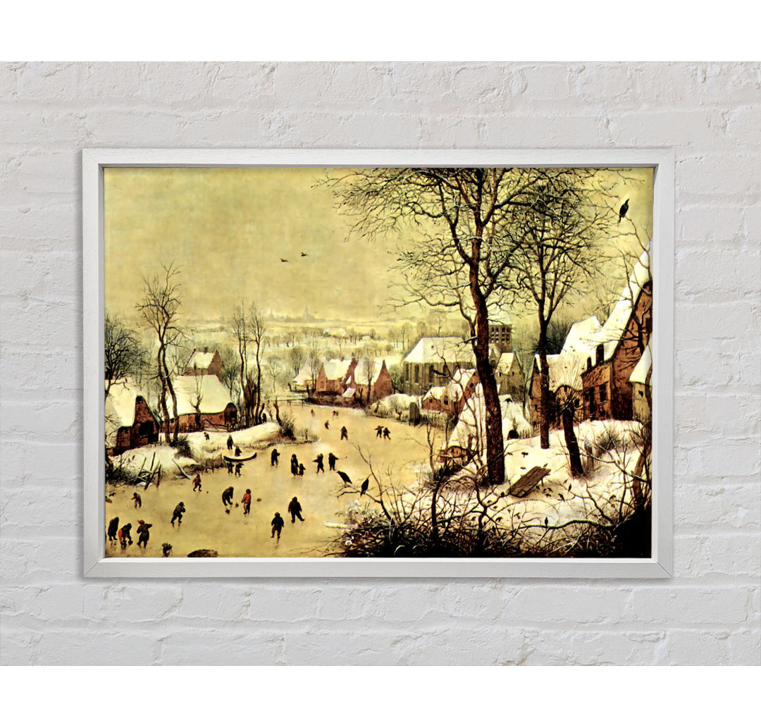 Pieter Bruegel Winterlandschaft mit Schlittschuhläufern - Einzelbildrahmen Kunstdrucke auf Leinwand