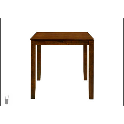 Magnifique ensemble de salle à manger 5 pièces à hauteur de comptoir couleur cerise avec chaises rembourrées crème et table carrée en bois, parfait pour un repas élégant