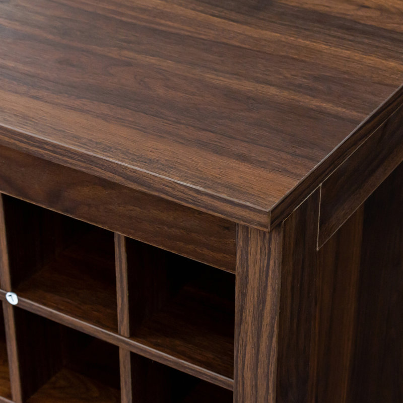 Brown Walnut Colour Modular Wine Bar Cabinet Buffet Cabinet