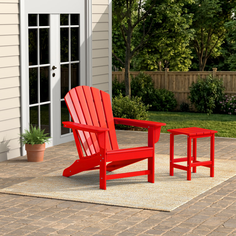Chaise Adirondack en plastique Geoff, Rouge