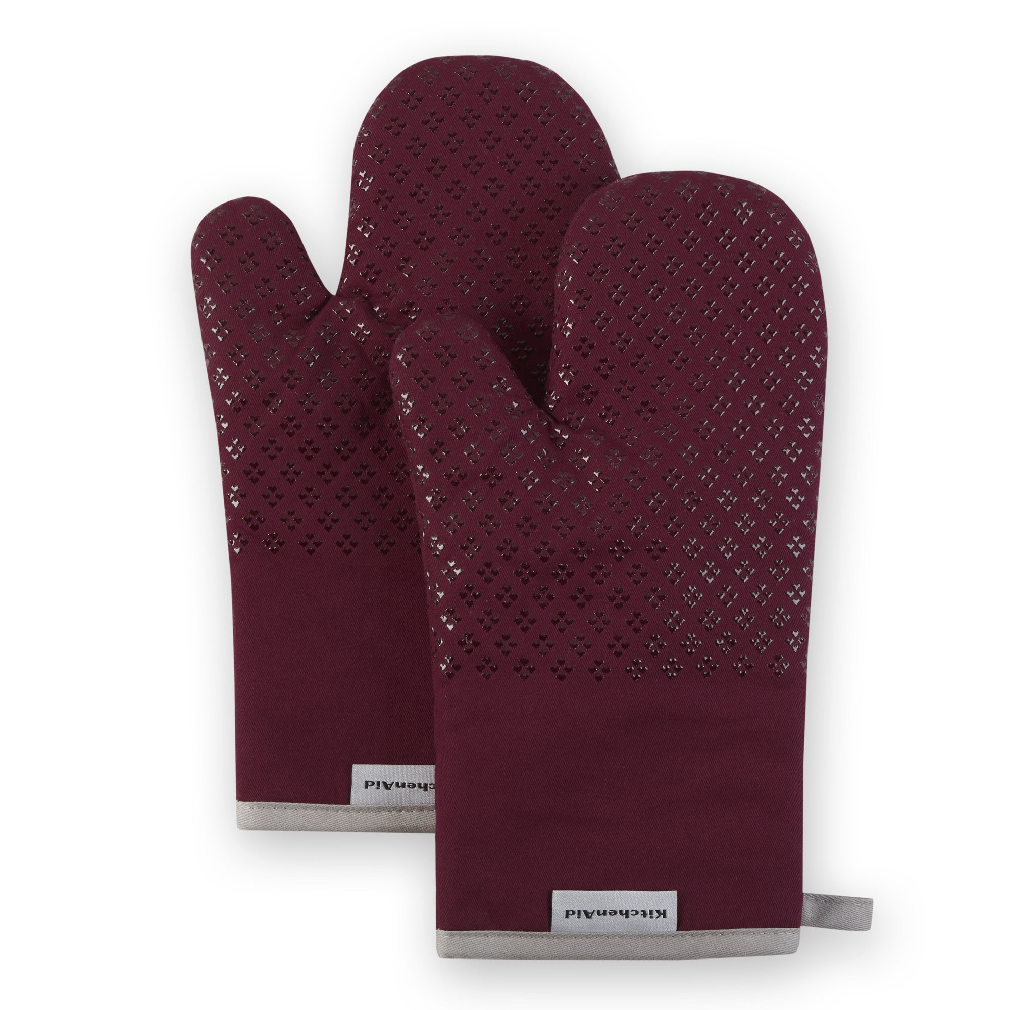 KitchenAid Asteroid Solid Textured Oven Mitt, Berry