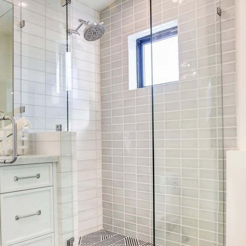 Nabi Subway 3X6 Crackled Glossy Glass Tile, Tundra Gray