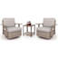 Ensemble de chaises de patio pivotantes 3 pièces Arusha Antilles-88637713