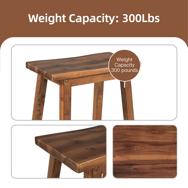 Tabouret Quante, Noyer