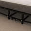 Structure de lit pliante en métal compacte avec matelas en mousse 4 pouces noir classique