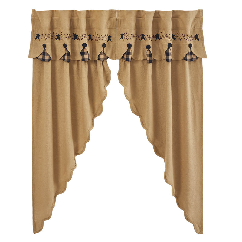 Leedom Cotton Blend Room Darkening Curtain Pair