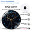 Horloge avec art numérique à profil humain - Horloge murale moderne en verre 12 po