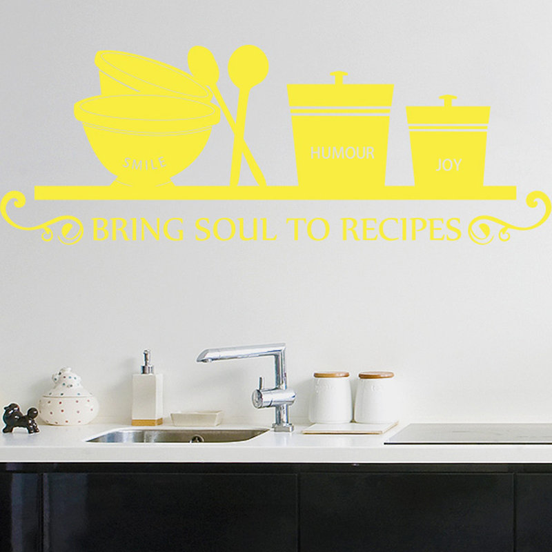 Food & Beverage Wall Decal, Large, Bright Yellow