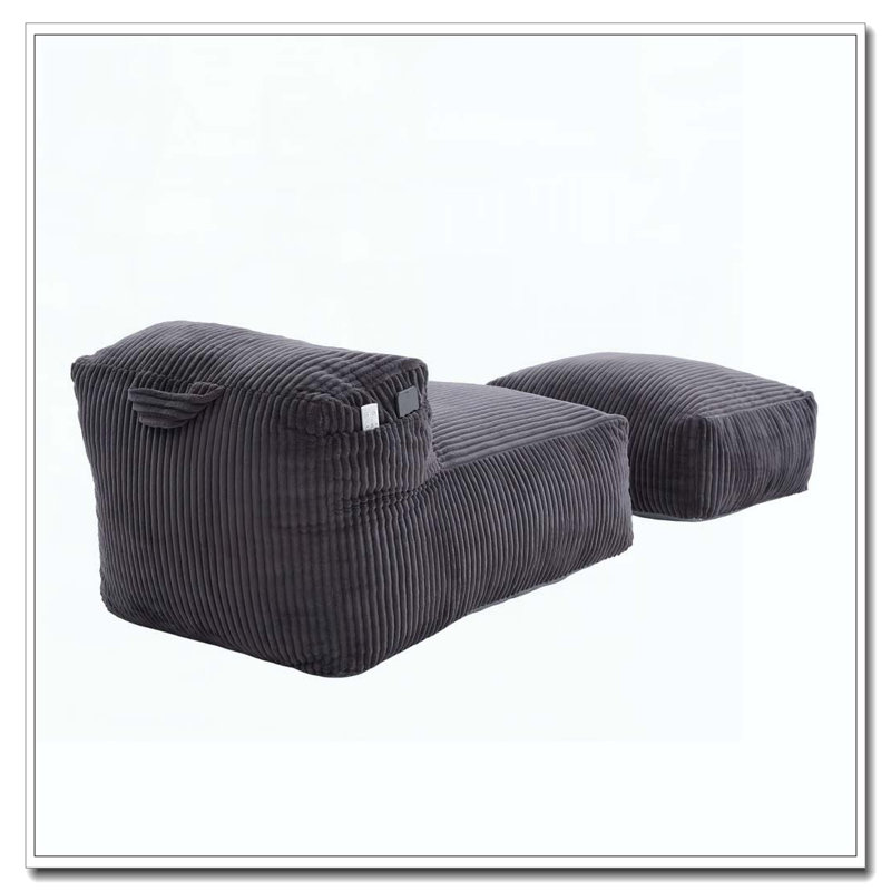 Big Bean Bag Chair, Gris foncé