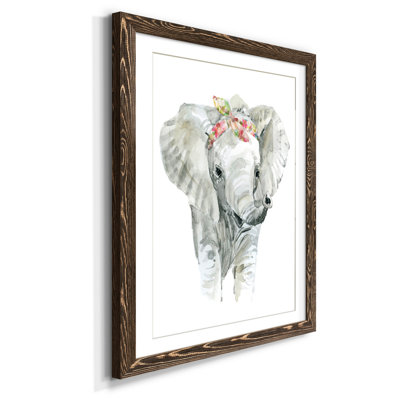 Savannah Elephant - Reproduction d'art sur papier encadrée