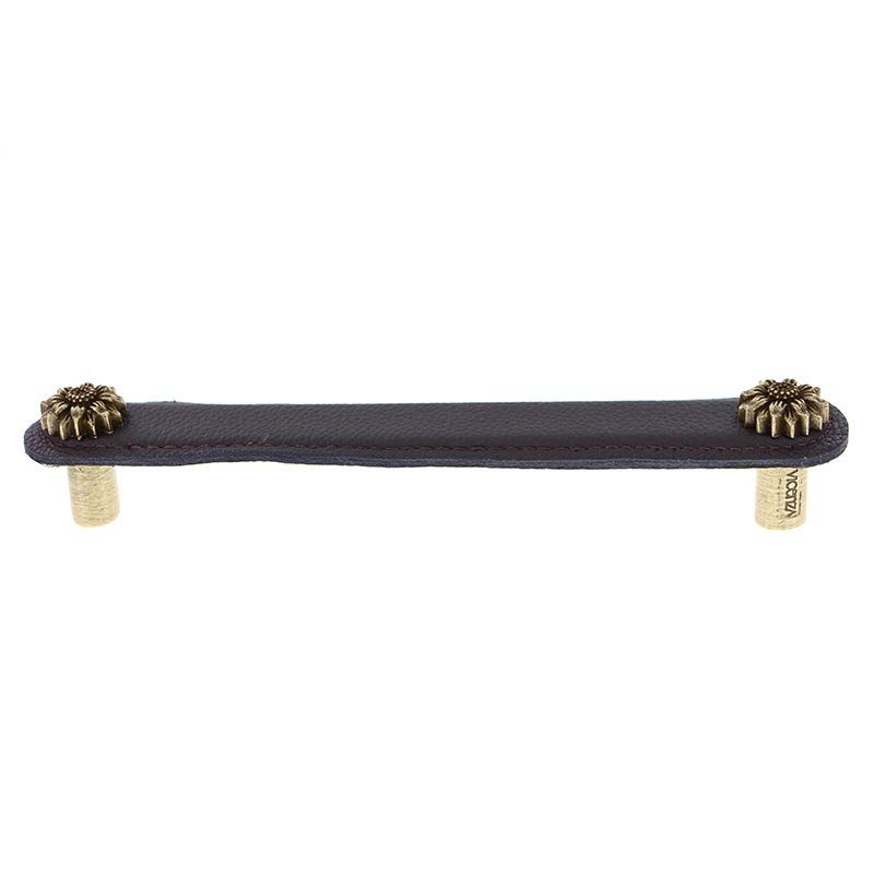 Carlotta Bar / Handle Pull, 4'', Antique Brass/Brown