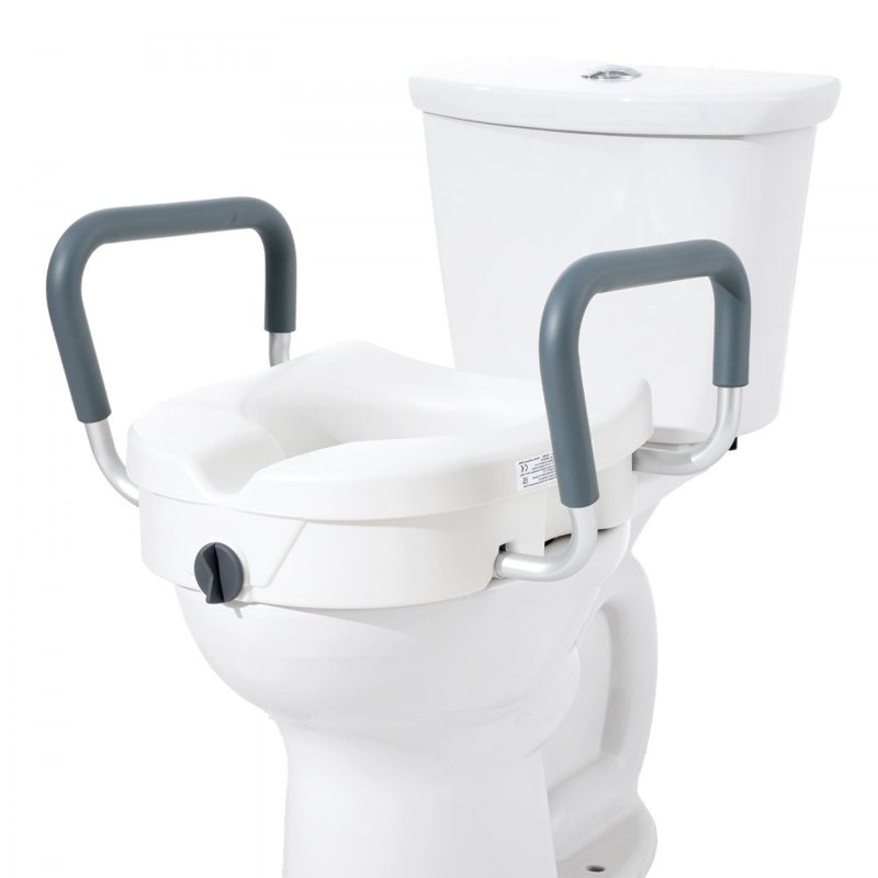 Raised Toilet Seat, 5" Height Raised, 350 lbs Weight Capacity