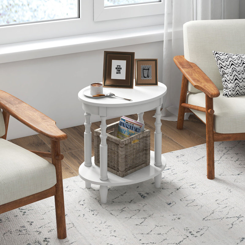 Ensemble de tables de bout Ceriah, Blanc, 2