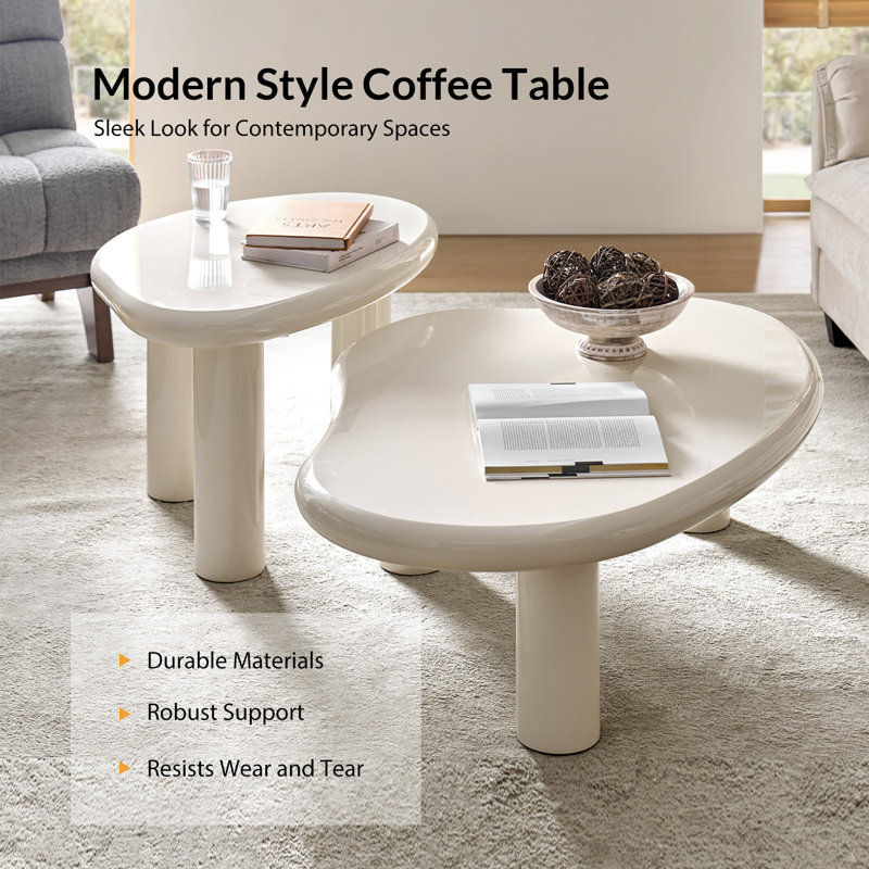 Sandown Modern Asymmetric Cloud Nesting Coffee Table