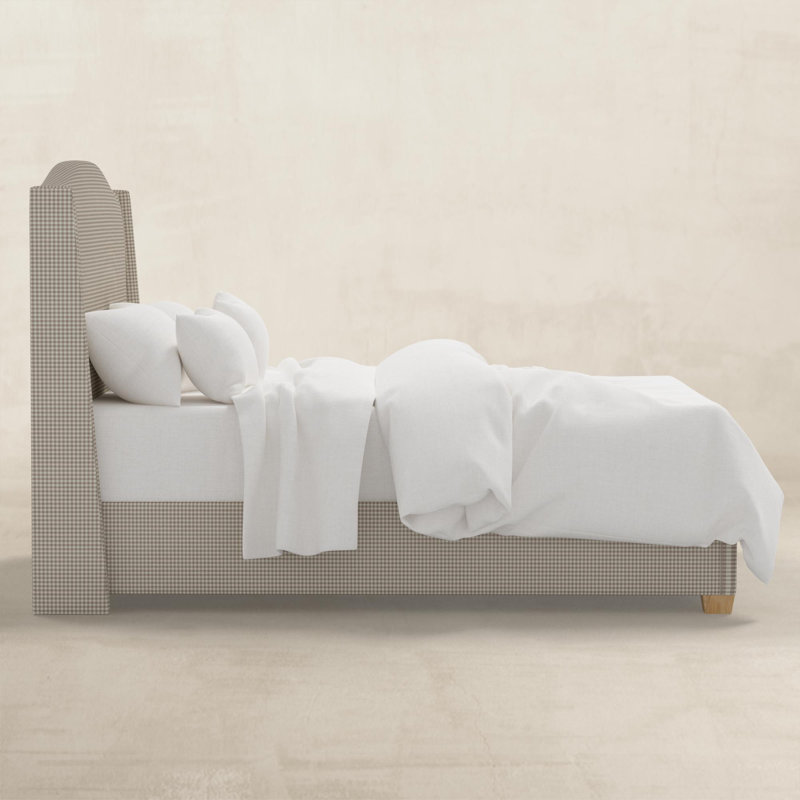 Upholstered Wingback Bed, Mauve, Twin