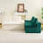 Green&White Turtle Velvet Double Chaise Lounge Multifunctional Lazy Sofa-843493919