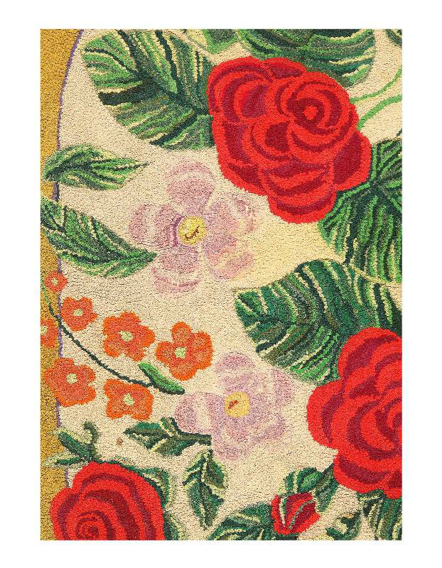 American Antique Hooked Rug 2'11'' X 4'7''