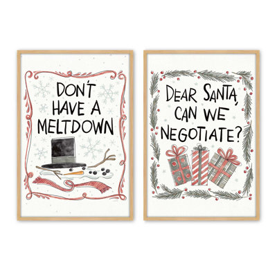 Ensemble de 2 estampes du Père Noël