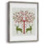 «Christmas Des Deer and Heart Tree», reproduction encadrée crème - bois massif-2119131741