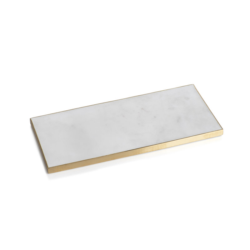 Plateau d'accessoires de salle de bain en marbre Gibbs